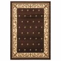 United Weavers Of America 7 ft. 10 in. x 10 ft. 6 in. Bristol Wington Brown Rectangle Area Rug 2050 11650 912